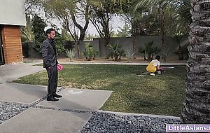 Asian teen and black babe sucked cock before action