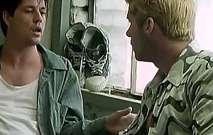 Hot blonde model and her assistant suck two intense male models