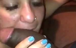 Swinging wife sucks a bbc
