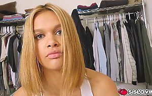 Stepsister takes that step dick deep into her tight pussy