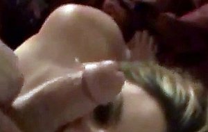 Skilled milf sucking at home