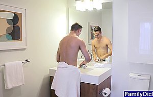 Twink anal fucked by his handsome stepdad bareback from behind