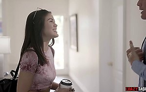 Asian stepdaughter wets herself and fucked by her old stepdad