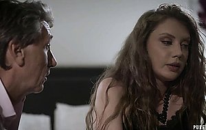 Teen got pregnant after the double creampie scene with her step father and his boss : Episode 2