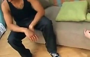 Cuckold slut takes huge cock