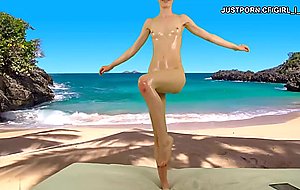 Hottest beach masturbation