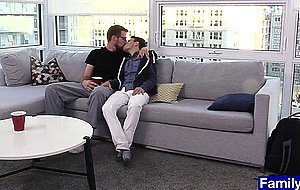 Stepdaddy gets caught with his younger stepson by his older boy
