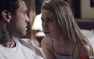 Teen stepsister Jill Kassidy fucks her stepbrother and stepdaddy