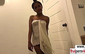 Asian teen girlfriend treats her boyfriend with a hot handjob