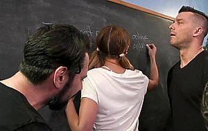 Bound student dp fucked in classroom