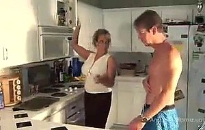 Jay fucks Amber in the kitchen and plasters a load ...