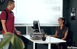 Horny MILF lesbian teacher fucks naive student after cock sucking