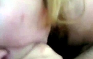 Sexy blond amateur babe gives a bj