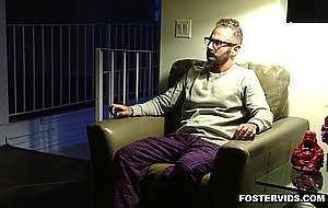 Petite teen Vanna Bardot lets her foster dad fuck her pussy