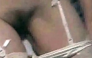 Mature striptease and toys