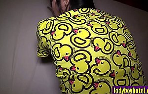 Amateur shemale fucked in tight asshole by a perverted tourist