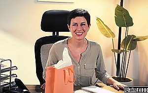 Young assistant sucks and fucks boss husband to keep her job