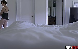 Lucky stepson enjoyed hot cock sucking by a perverted stepmom