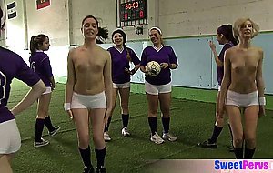 Perv lesbian coach shows the ropes to teen bitches