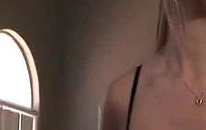 Busty blonde babe trina michaels stroking a big fat cock