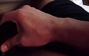 Stepbrother jerking off beside his sexy stepsister