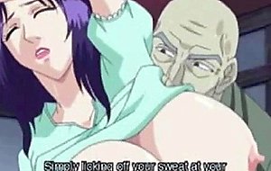 An old man bangs a big tits housewife