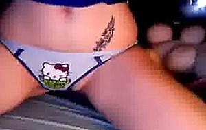 Emo honey young teen goth girl with vibrator on cam!