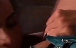 Sexy lesbian tarts fuck with sex toys and lick pussy