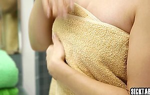 Perverted MILF with amazing big boobs swallowed guys dick and fucked hard