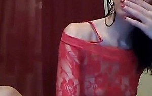 Hot brunette babe masturbation and vibrator