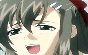 Schoolgirl gets a threesome cumshot at the toilet