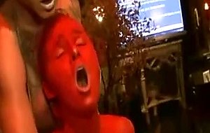 Busty blonde tall tranny fucking naked chick