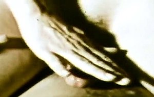 Busty babe sucking dick and getting fucked in vintage porn scene