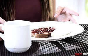 Mysterious big cock guy fucked sexy brunette teens mouth and tight pussy