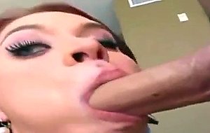 This bj leaves streaks on her face 