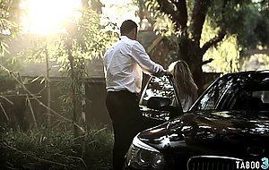 Dirty dude fucking a hot blonde homeless teen Aubrey Sinclair roughly