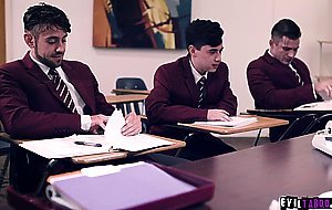 Sexy MILF professor gangbang by unruly students