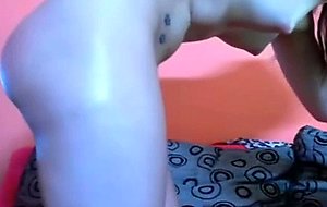 Oiled girl dancing naked live