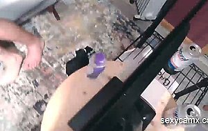 Busty amateur MILF gets fucked while cuckold husband watch live at sexycamx