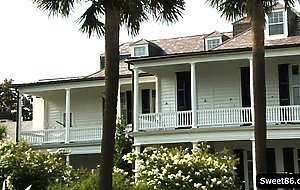 Slutty babes Kendra Spade and Sovereign Syre hardcore strapon sex