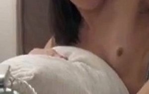 Amateur young girl is jizzed on her back after horny bj