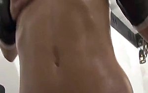 Small tits blonde tranny plays with vibrator and big cock