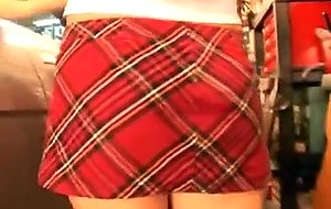 Schoolgirl fucked in a garage