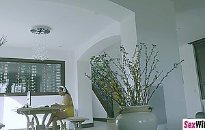 My wet Latina stepsis Sarah Lace sucking my big dick instead playing games