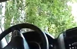 Amateur couple having great sex in the car 