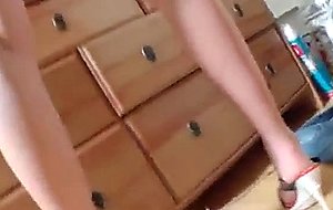 Cute teenie masturbating in her room 