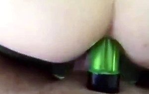 Amateur anal vibrator playing and fucking