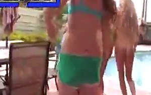 Cute college teenagers skinny dipping