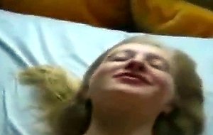 Blonde slut fucks her bestfriend and moans loud 