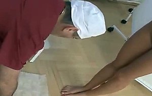 Brunette gets on her knees and sucks doctors cock - free sex, porn video on